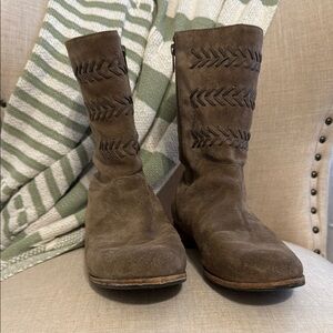 UGG Brown Suede Combat Boots